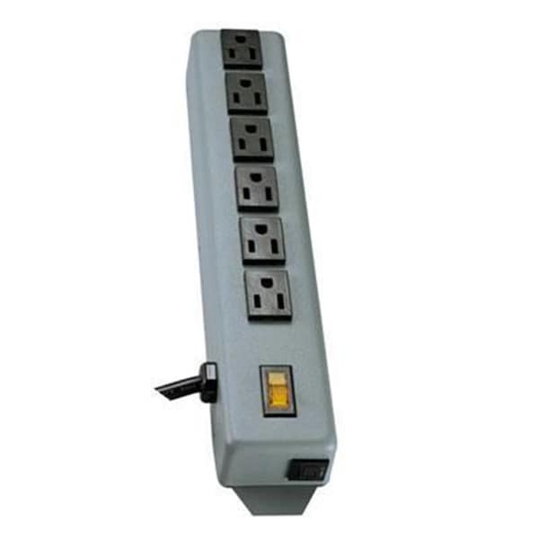 Doomsday Power Strip, Surge, 5-15R, 5-15P, 6 ft., Gray DO265527 - main